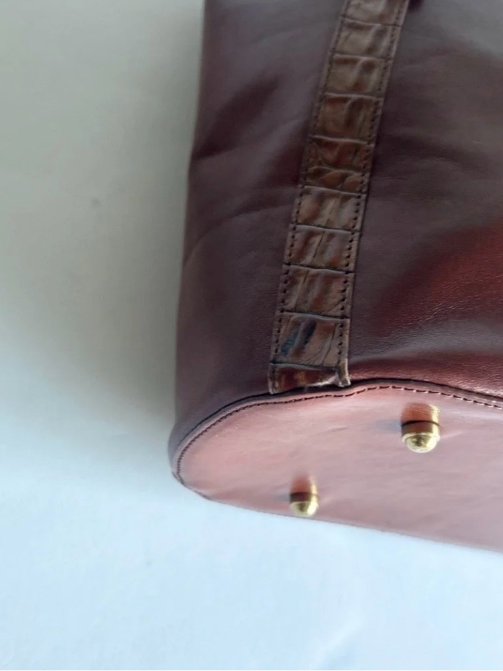 Brahmin Tan Brown Leather Adjustable Straps Handbag Shoulder Bag. - Picture 7 of 16